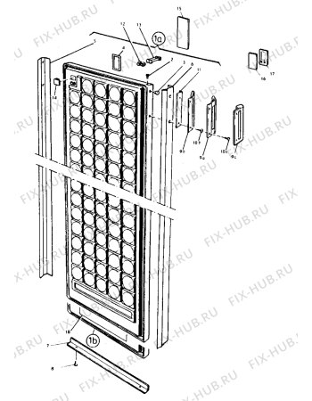 Взрыв-схема холодильника Electrolux TF968 - Схема узла Door 003